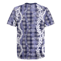 Hawaiian Ohia Lehua Lei Rugby Jersey Plaid Palaka Uliuli hohonu Pattern LT9 - Polynesian Pride