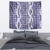 Hawaiian Ohia Lehua Lei Tapestry Plaid Palaka Uliuli hohonu Pattern - Polynesian Pride