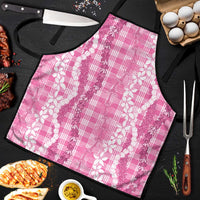 Hawaiian Ohia Lehua Lei Apron Plaid Palaka Akala Pattern - Polynesian Pride