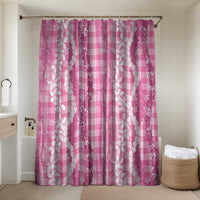 Hawaiian Ohia Lehua Lei Bathroom Set Plaid Palaka Akala Pattern - Polynesian Pride
