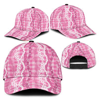 Hawaiian Ohia Lehua Lei Classic Cap Plaid Palaka Akala Pattern LT9 - Polynesian Pride