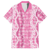 Hawaiian Ohia Lehua Lei Hawaiian Shirt Plaid Palaka Akala Pattern LT9 Pink - Polynesian Pride