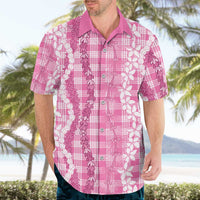 Hawaiian Ohia Lehua Lei Hawaiian Shirt Plaid Palaka Akala Pattern LT9 - Polynesian Pride