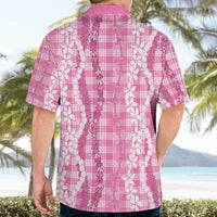 Hawaiian Ohia Lehua Lei Hawaiian Shirt Plaid Palaka Akala Pattern LT9 - Polynesian Pride