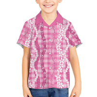 Hawaiian Ohia Lehua Lei Hawaiian Shirt Plaid Palaka Akala Pattern LT9 - Polynesian Pride