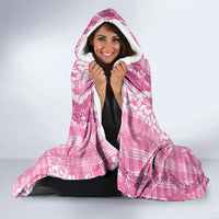 Hawaiian Ohia Lehua Lei Hooded Blanket Plaid Palaka Akala Pattern LT9 - Polynesian Pride