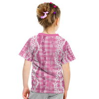 Hawaiian Ohia Lehua Lei Kid T Shirt Plaid Palaka Akala Pattern LT9 - Polynesian Pride