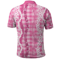 Hawaiian Ohia Lehua Lei Polo Shirt Plaid Palaka Akala Pattern LT9 - Polynesian Pride