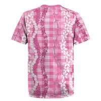 Hawaiian Ohia Lehua Lei Rugby Jersey Plaid Palaka Akala Pattern LT9 - Polynesian Pride
