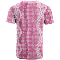 Hawaiian Ohia Lehua Lei T Shirt Plaid Palaka Akala Pattern LT9 - Polynesian Pride