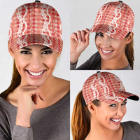 Hawaiian Ohia Lehua Lei Classic Cap Plaid Palaka Ulaula Pattern LT9 - Polynesian Pride