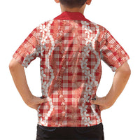 Hawaiian Ohia Lehua Lei Hawaiian Shirt Plaid Palaka Ulaula Pattern LT9 - Polynesian Pride