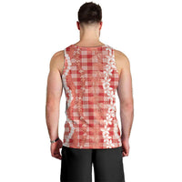 Hawaiian Ohia Lehua Lei Men Tank Top Plaid Palaka Ulaula Pattern LT9 - Polynesian Pride