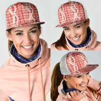 Hawaiian Ohia Lehua Lei Mesh Trucker Cap Plaid Palaka Ulaula Pattern LT9 - Polynesian Pride