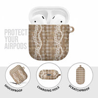 Hawaiian Ohia Lehua Lei AirPods Case Plaid Palaka Kalaihaahaa Pattern LT9 - Polynesian Pride