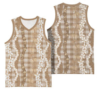 Hawaiian Ohia Lehua Lei Basketball Jersey Plaid Palaka Kalaihaahaa Pattern LT9 - Polynesian Pride