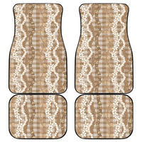 Hawaiian Ohia Lehua Lei Car Mats Plaid Palaka Kalaihaahaa Pattern - Polynesian Pride