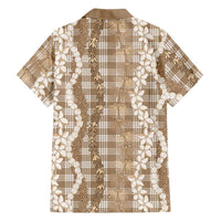 Hawaiian Ohia Lehua Lei Family Matching Mermaid Dress and Hawaiian Shirt Plaid Palaka Kalaihaahaa Pattern - Polynesian Pride
