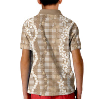 Hawaiian Ohia Lehua Lei Kid Polo Shirt Plaid Palaka Kalaihaahaa Pattern LT9 - Polynesian Pride