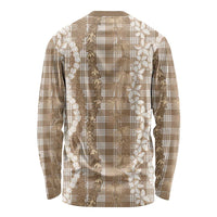 Hawaiian Ohia Lehua Lei Long Sleeve Shirt Plaid Palaka Kalaihaahaa Pattern LT9 - Polynesian Pride