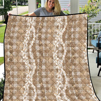 Hawaiian Ohia Lehua Lei Quilt Plaid Palaka Kalaihaahaa Pattern - Polynesian Pride