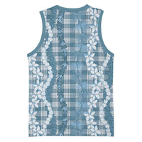 Hawaiian Ohia Lehua Lei Basketball Jersey Plaid Palaka Uliuli Omaomao Pattern LT9 - Polynesian Pride