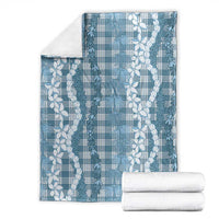 Hawaiian Ohia Lehua Lei Blanket Plaid Palaka Uliuli Omaomao Pattern - Polynesian Pride