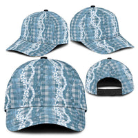 Hawaiian Ohia Lehua Lei Classic Cap Plaid Palaka Uliuli Omaomao Pattern LT9 - Polynesian Pride