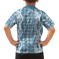 Hawaiian Ohia Lehua Lei Family Matching Puletasi and Hawaiian Shirt Plaid Palaka Uliuli Omaomao Pattern - Polynesian Pride