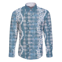 Hawaiian Ohia Lehua Lei Family Matching Puletasi and Hawaiian Shirt Plaid Palaka Uliuli Omaomao Pattern - Polynesian Pride