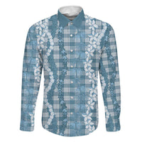 Hawaiian Ohia Lehua Lei Family Matching Summer Maxi Dress and Hawaiian Shirt Plaid Palaka Uliuli Omaomao Pattern - Polynesian Pride