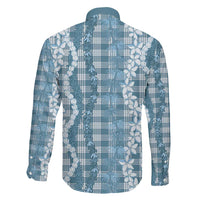 Hawaiian Ohia Lehua Lei Family Matching Tank Maxi Dress and Hawaiian Shirt Plaid Palaka Uliuli Omaomao Pattern - Polynesian Pride