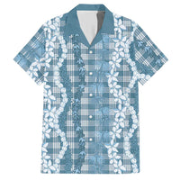 Hawaiian Ohia Lehua Lei Hawaiian Shirt Plaid Palaka Uliuli Omaomao Pattern LT9 Teal - Polynesian Pride