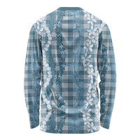 Hawaiian Ohia Lehua Lei Long Sleeve Shirt Plaid Palaka Uliuli Omaomao Pattern LT9 - Polynesian Pride
