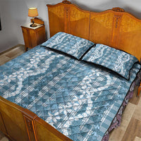 Hawaiian Ohia Lehua Lei Quilt Bed Set Plaid Palaka Uliuli Omaomao Pattern - Polynesian Pride
