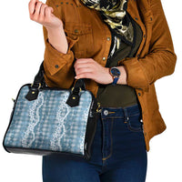 Hawaiian Ohia Lehua Lei Shoulder Handbag Plaid Palaka Uliuli Omaomao Pattern LT9 - Polynesian Pride