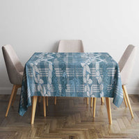 Hawaiian Ohia Lehua Lei Tablecloth Plaid Palaka Uliuli Omaomao Pattern LT9 - Polynesian Pride