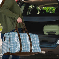 Hawaiian Ohia Lehua Lei Travel Bag Plaid Palaka Uliuli Omaomao Pattern LT9 - Polynesian Pride