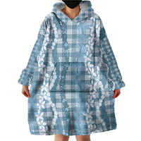 Hawaiian Ohia Lehua Lei Wearable Blanket Hoodie Plaid Palaka Uliuli Omaomao Pattern LT9 - Polynesian Pride