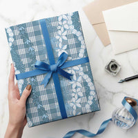 Hawaiian Ohia Lehua Lei Wrapping Paper Plaid Palaka Uliuli Omaomao Pattern - Polynesian Pride