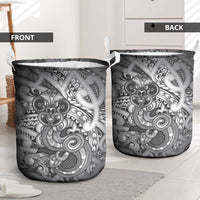Aotearoa Maori Hei Tiki Laundry Basket Kiwikiwi Kowhaiwhai Puhoro Motif LT9 - Polynesian Pride