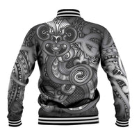 Aotearoa Maori Hei Tiki Baseball Jacket Kiwikiwi Kowhaiwhai Puhoro Motif LT9 - Polynesian Pride