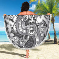 Aotearoa Maori Hei Tiki Beach Blanket Kiwikiwi Kowhaiwhai Puhoro Motif LT9 - Polynesian Pride