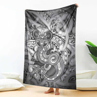 Aotearoa Maori Hei Tiki Blanket Kiwikiwi Kowhaiwhai Puhoro Motif LT9 - Polynesian Pride