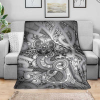 Aotearoa Maori Hei Tiki Blanket Kiwikiwi Kowhaiwhai Puhoro Motif LT9 - Polynesian Pride