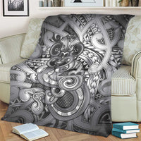 Aotearoa Maori Hei Tiki Blanket Kiwikiwi Kowhaiwhai Puhoro Motif LT9 - Polynesian Pride