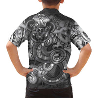 Aotearoa Maori Hei Tiki Family Matching Puletasi and Hawaiian Shirt Kiwikiwi Kowhaiwhai Puhoro Motif