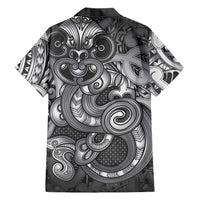 Aotearoa Maori Hei Tiki Family Matching Short Sleeve Bodycon Dress and Hawaiian Shirt Kiwikiwi Kowhaiwhai Puhoro Motif