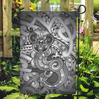 Aotearoa Maori Hei Tiki Garden Flag Kiwikiwi Kowhaiwhai Puhoro Motif LT9 Garden Flag Grey - Polynesian Pride