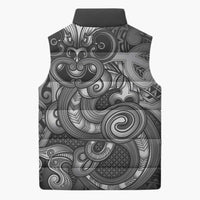 Aotearoa Maori Hei Tiki Sleeveless Puffer Jacket Kiwikiwi Kowhaiwhai Puhoro Motif LT9 - Polynesian Pride